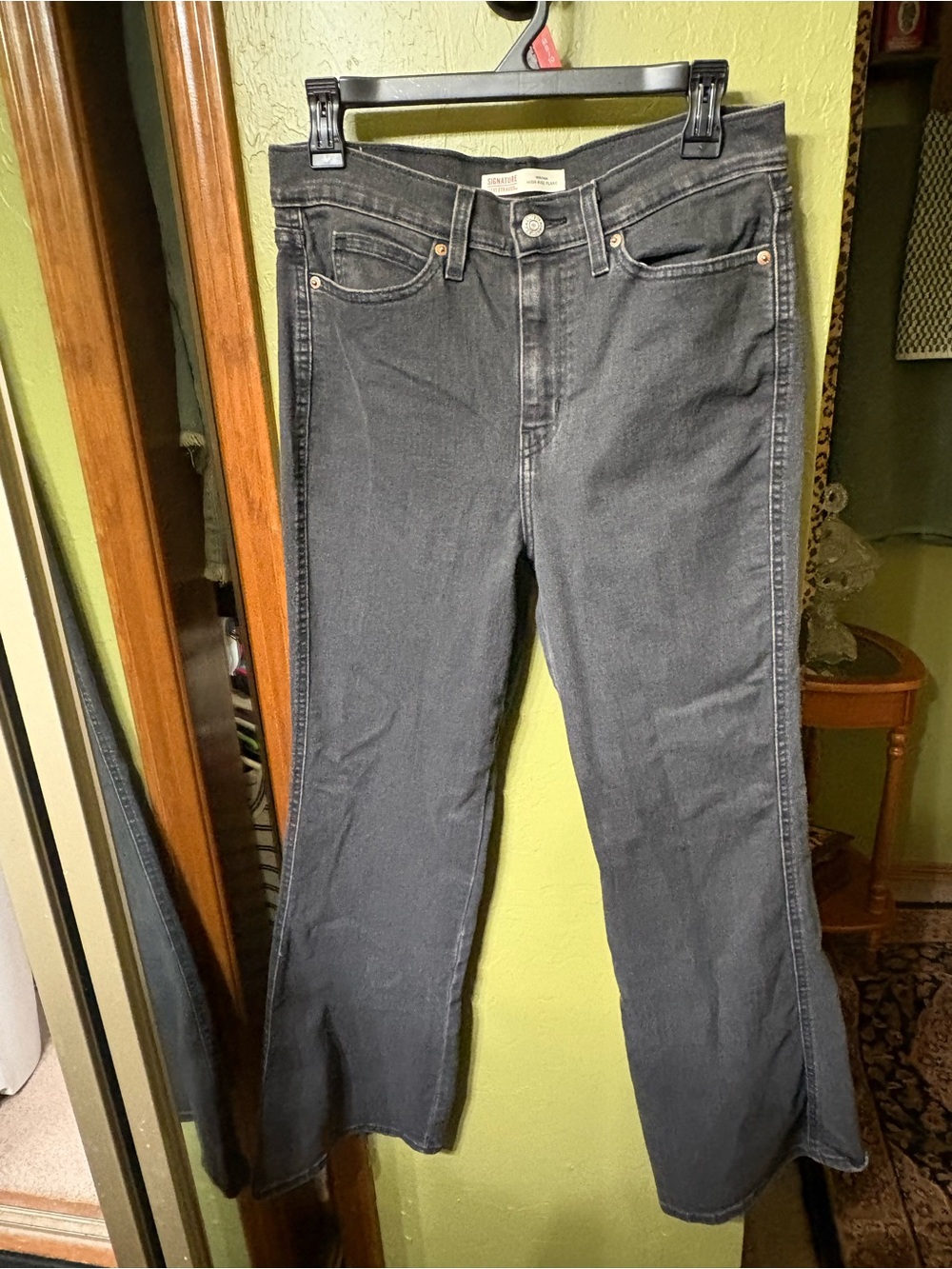 Signature by Levi Strauss Dark Gray Flare Jeans